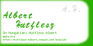 albert hutflesz business card